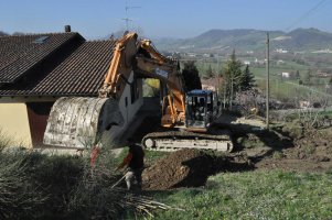 Garage interrato in collina